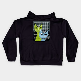 Mid Century Modern CAT Sleek Wallpapers Kids Hoodie